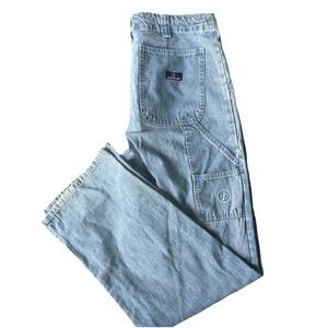 Vtg Y2K Jordache Wide Leg Carpenter Jeans Size 11/12 Baggy Cyber Grunge 90s